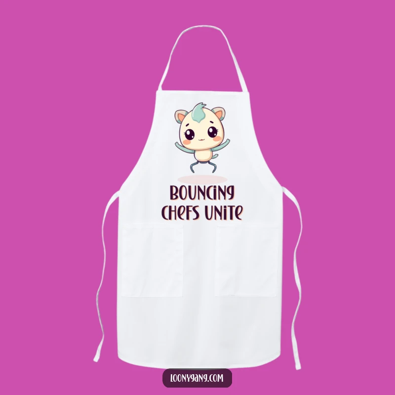 Funny Springy Creature Apron: Cook Up Fun with Hilarious Bouncing Flair