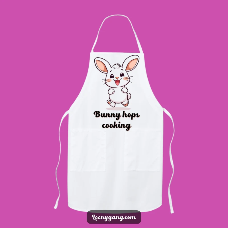 Funny Bunny Hop Apron - Big Ears Kitchen Wear, Baking Cute Gift