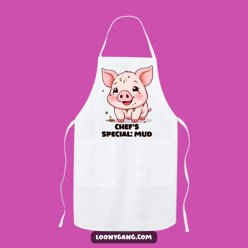 Funny Muddy Piglet Apron: Cook Up Smiles with this Hilarious Farm Kitchen Gear