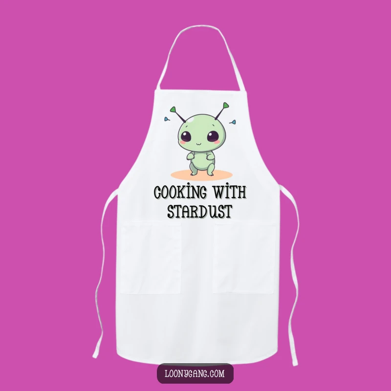 Funny Alien Antennae Apron: Wacky Sci-Fi Creature Chef, Great Funny Gift for Cooks