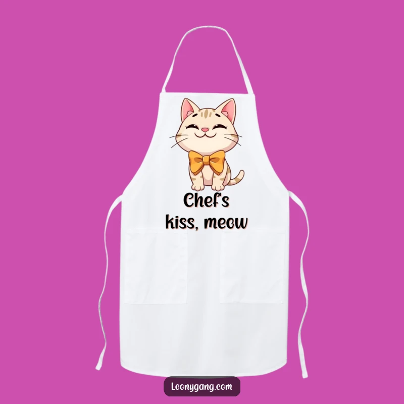 Funny Cat Bowtie Apron - Hilarious Kitchen Wear for Cat Lovers