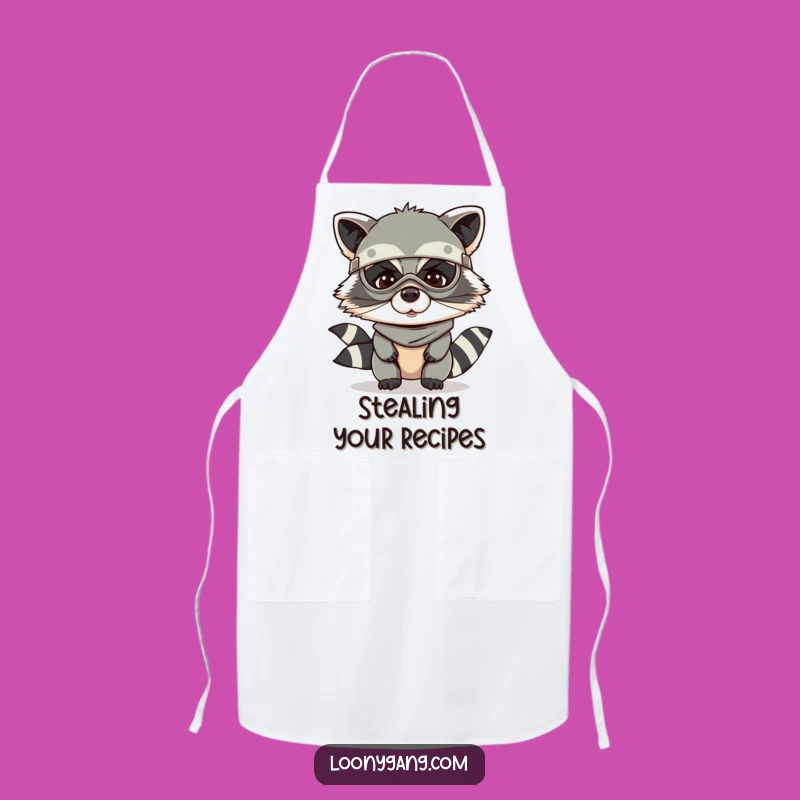 Funny Raccoon Bandit Apron: Cook Up Fun with Mischievous Style