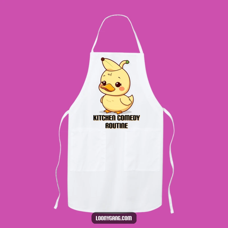 Funny Duckling Apron: Banana Peel Kitchen Apron, Cooking Gift