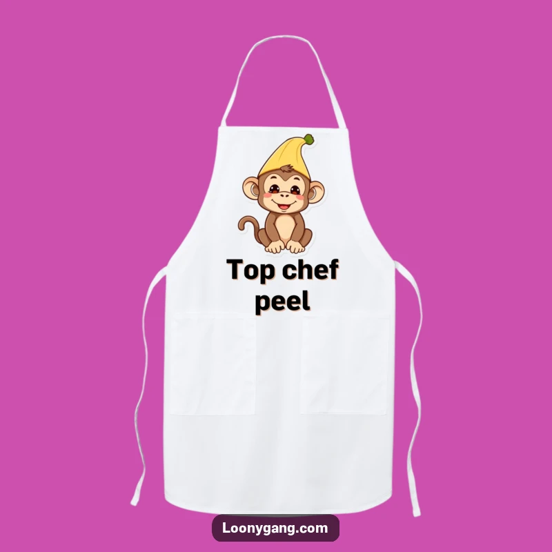 Funny Monkey Apron: Kitchen Fun with Banana Hat - Perfect Funny Gift