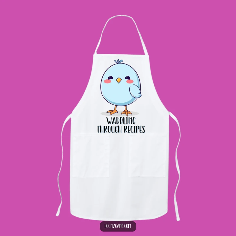 Funny Blue Bird Apron: Comical Wobbly Feet Cooking Gear Makes A Hilarious Gift