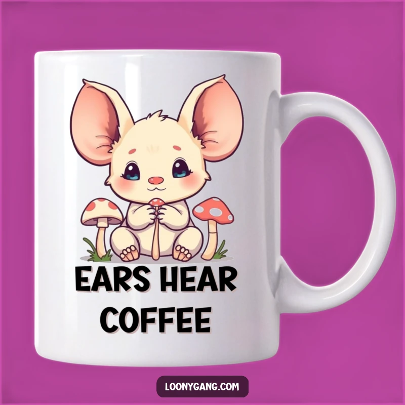 Funny Oversized Ears Mug - Listening Creature, Perfect Quirky Gift