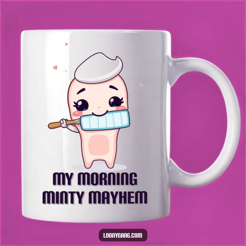 Funny Animated Toothbrush Mug: Silly Smile Brushing Air - Perfect Gift!