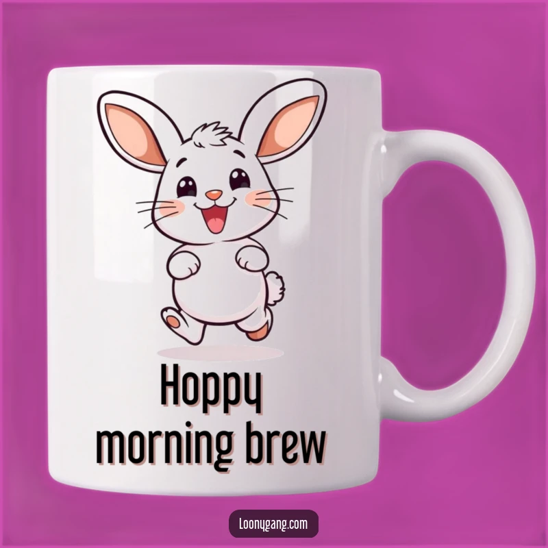 Funny Bunny Hop Mug - Big Ears Delight Gift, Cheerful Coffee Cup