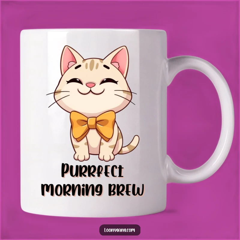Funny Cat Bowtie Mug - Hilarious Gift for Feline Fans with Style
