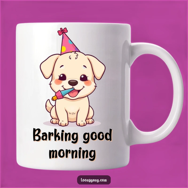 Funny Dog Party Mug - Happy Birthday Pup Gift, Celebration Coffee Cup