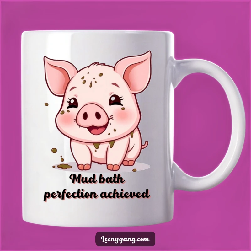 Funny Muddy Piglet Mug: A Cheerful Farm Animal Gift for Laughter