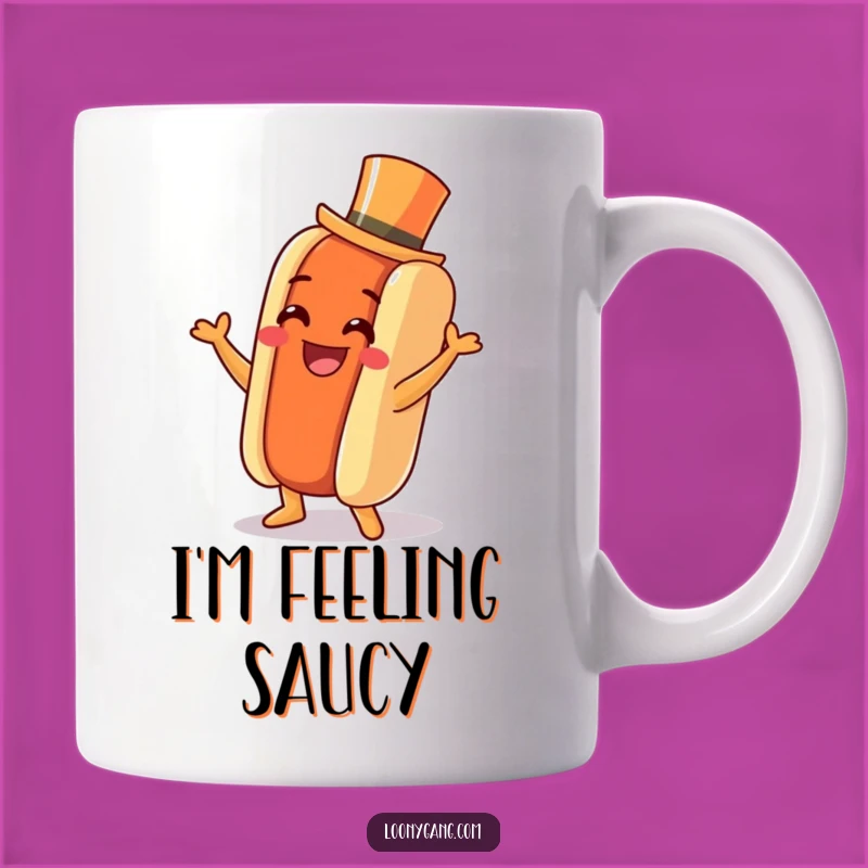 Funny Hot Dog Jig Mug: Top Hat Wiener Dance - Perfect Funny Gift Idea