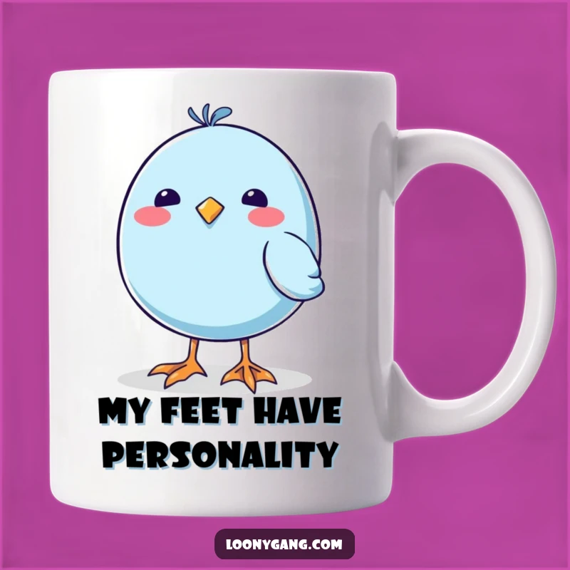 Funny Blue Bird Mug: Comical Wobbly Feet Make A Hilarious Gift For Bird Lovers