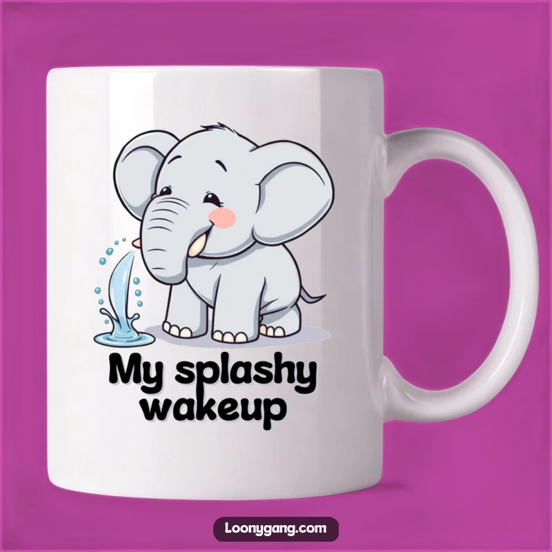 Funny Elephant Mug: Giggling Water Spritz - Adorable Animal Humor Gift