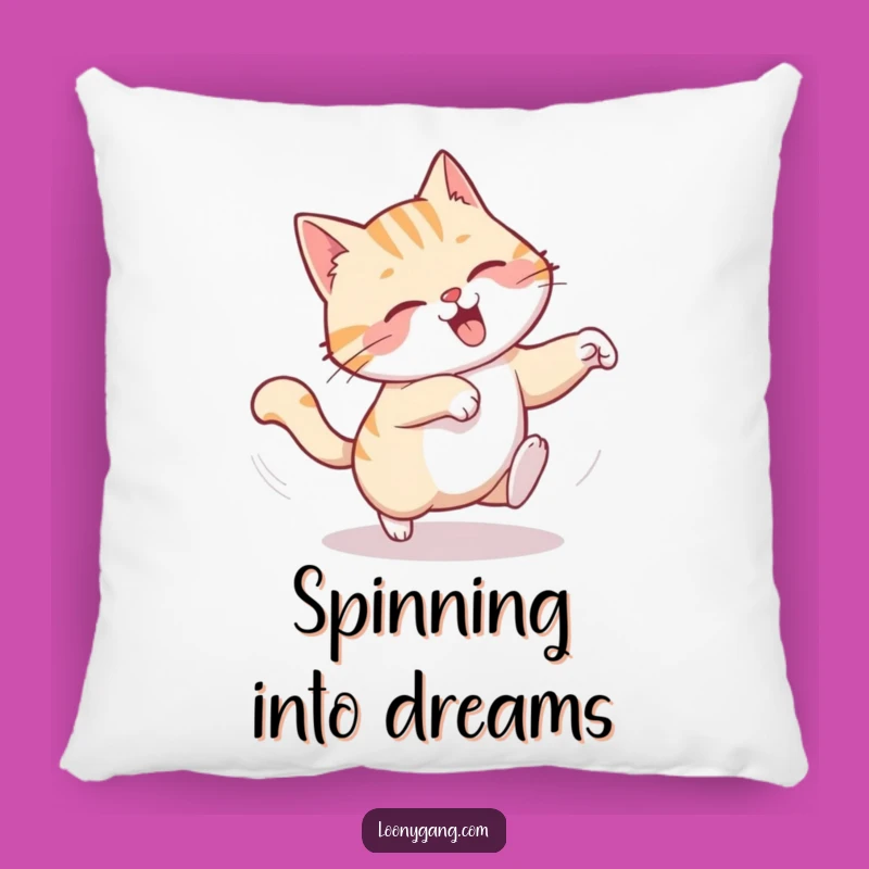 Funny Cat Tail Pillow - Cozy Dizzy Spin Cushion, Decorative Cat Gift