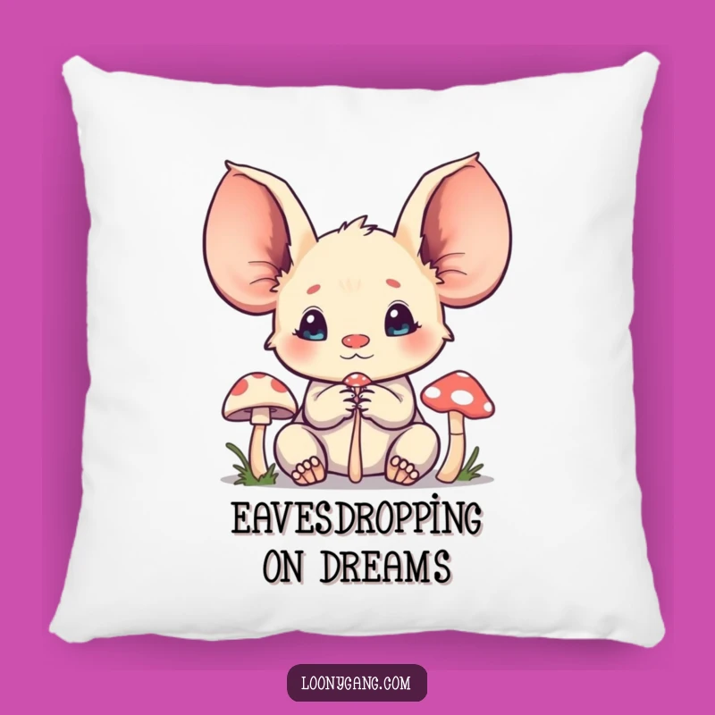Funny Creature Accent Pillow - Big Ears Listening, Perfect Cozy Gift