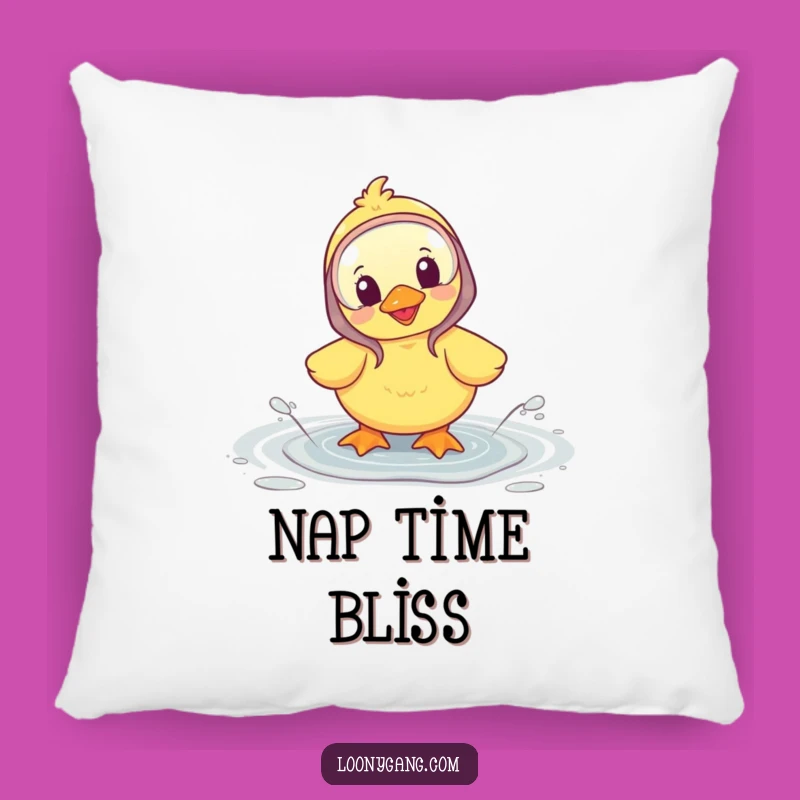 Funny Duckling Comfort Pillow: Soft Cushion with Galoshes, Perfect Cheerful Gift