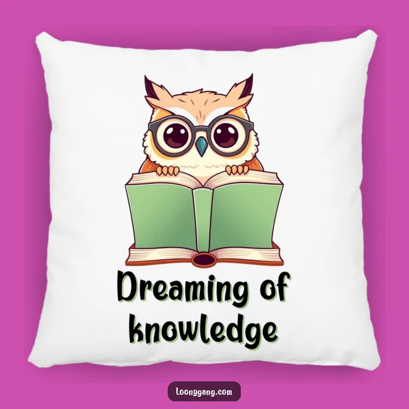 Funny Owl Comfort Pillow: Soft Cushion with Spectacled Bird, Perfect Cozy Gift
