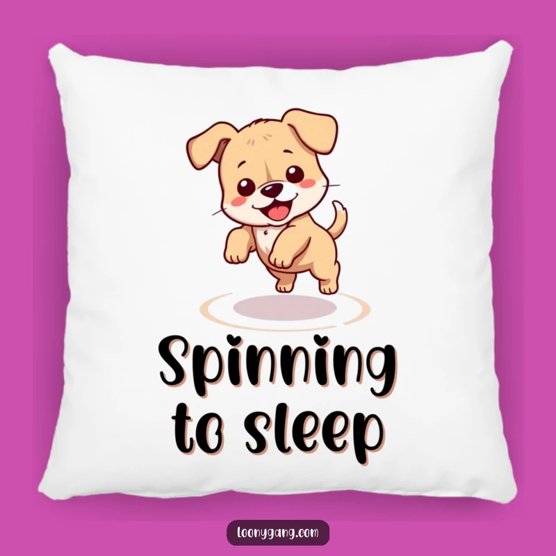 Funny Puppy Pillow: Soft Clumsy Dog Chasing Tail, Cozy & Hilarious Funny Gift Decor