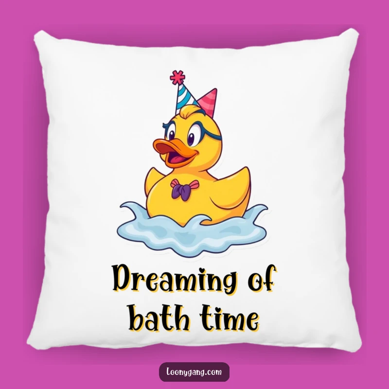 Funny Rubber Ducky Party Pillow: Cuddle Up with Festive Comfort and Hilarious Charm
