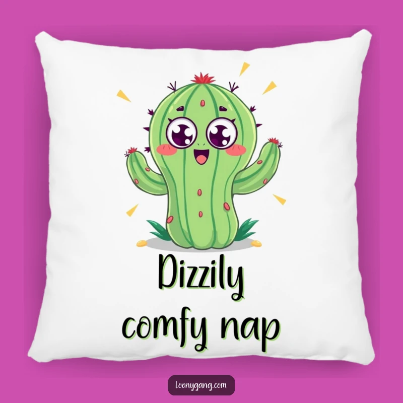 Funny Spinning Cactus Googly Eyes Pillow: Comfy and Crazy Home Decor
