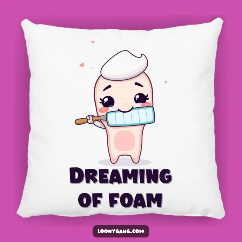 Funny Toothbrush Pillow: Silly Smile Brushing Air - Comfy & Cute!
