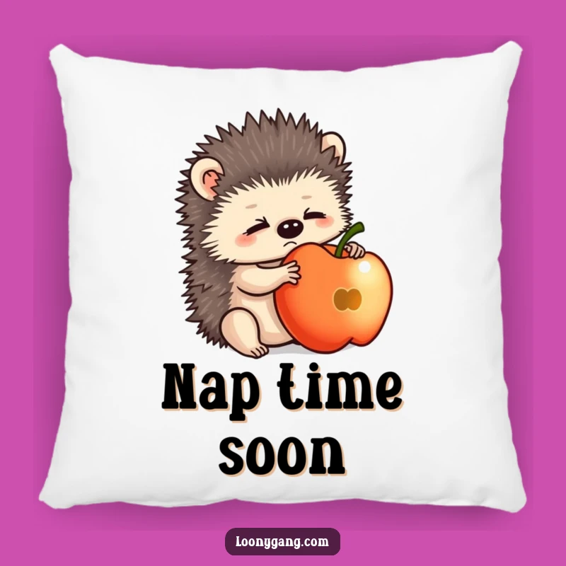 Funny Hedgehog Pillow: Bewildered Cub Apple Comfort For A Cozy Funny Gift