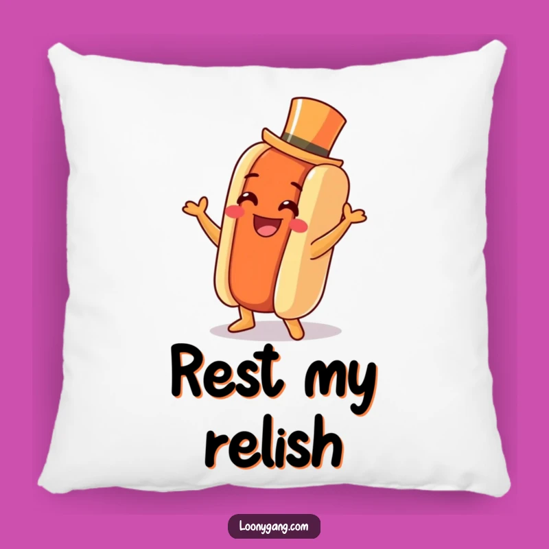 Funny Hot Dog Jig Pillow: Cozy Top Hat Dance Cushion - Adorable Gift