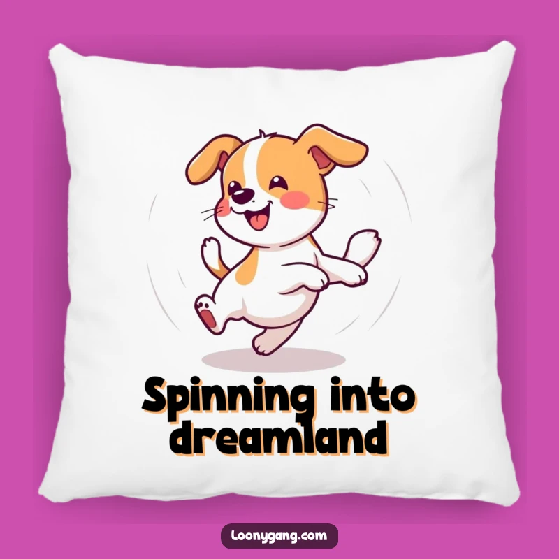 Funny Wobbly Dog Pillow: Cozy Dizzy Tail Chaser Comfort Cushion