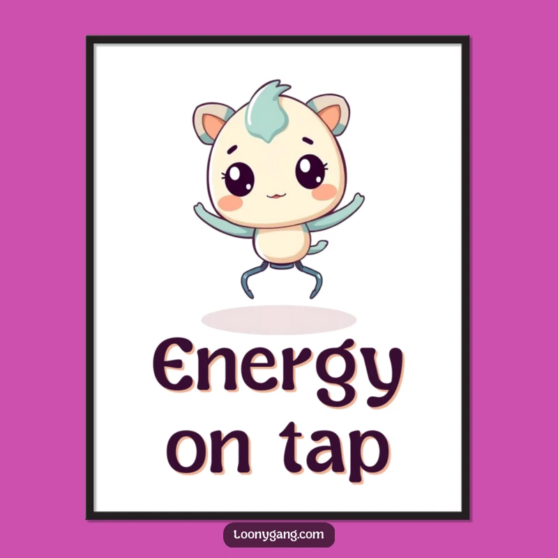 Funny Springy Creature Digital Art: Instant Hilarious Bouncing Artwork for Your Space