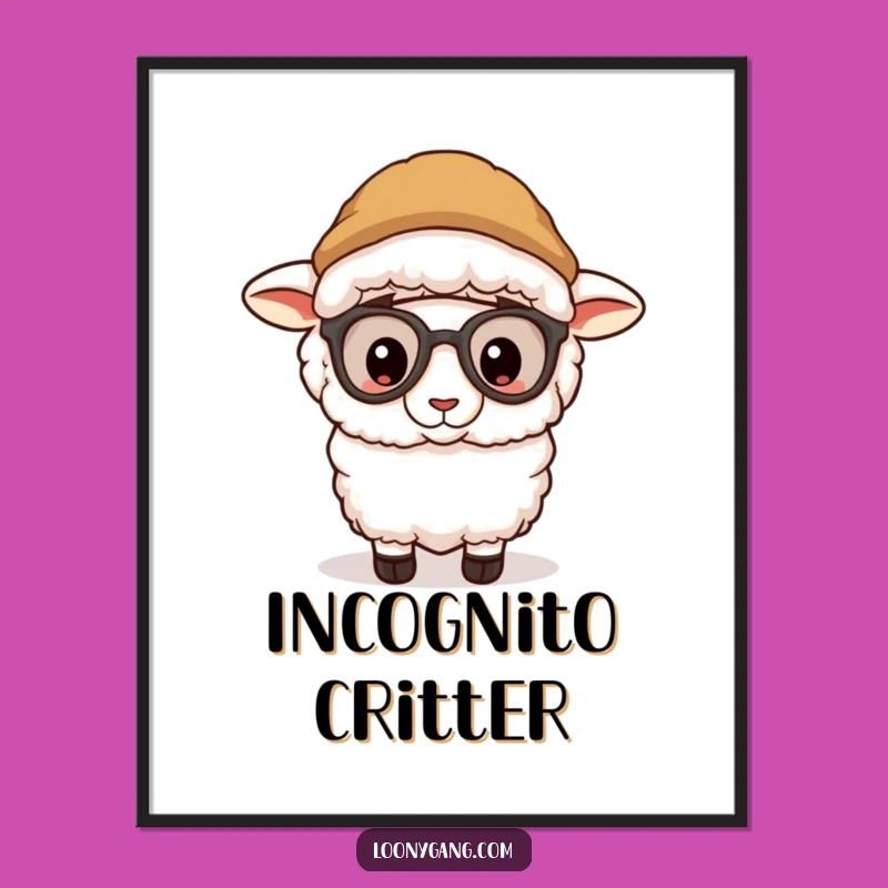 Funny Sheep Disguise Digital Art: Instant Whimsy, Downloadable Funny Gift