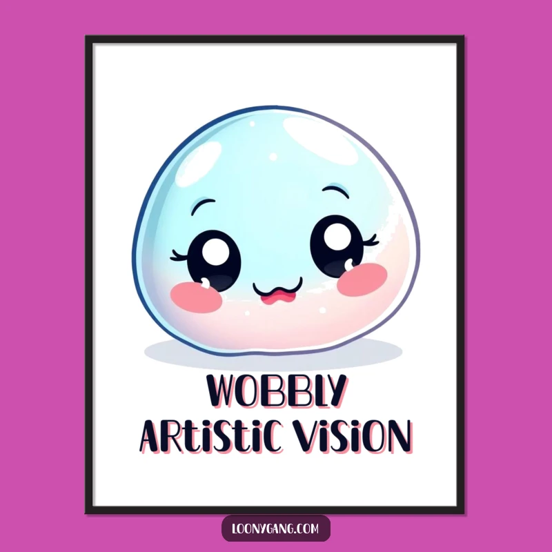Funny Wobbly Jelly Blob Digital Art: Decorate with Uncontrollable Humor and Googly Charm