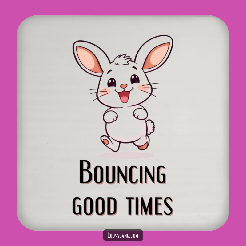 Funny Bunny Hop Coaster - Big Ears Drink Protector, Cute House Gift
