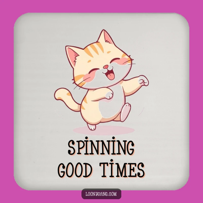 Funny Cat Tail Coaster - Dizzy Spin Drink Protector, Feline Gift