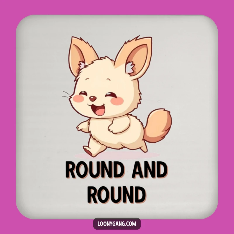 Funny Coaster Set: Giggling Creature's Chase Protection