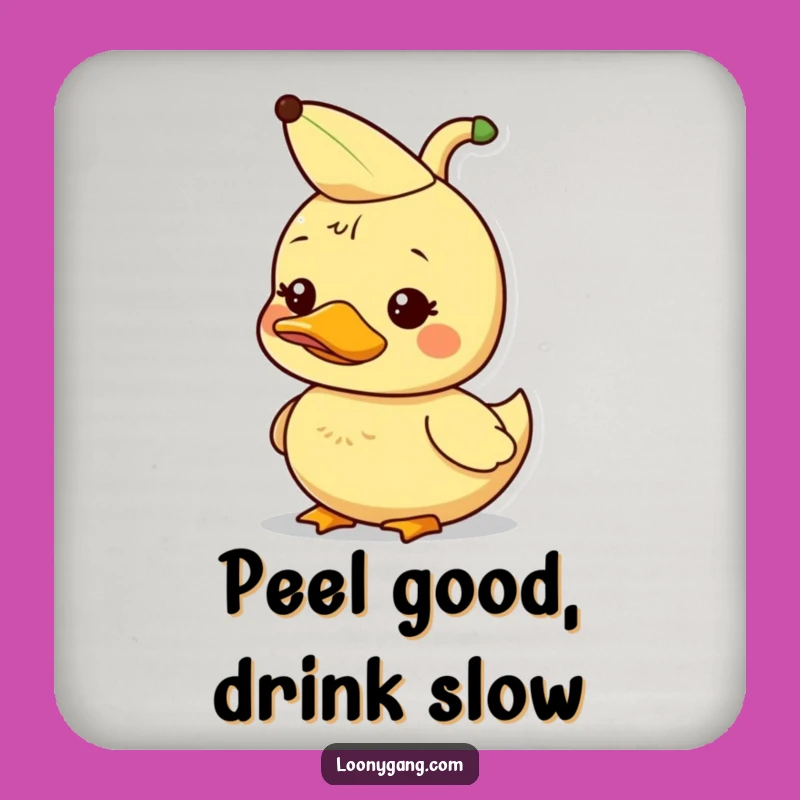 Funny Duckling Coasters: Banana Peel Drink Coasters, Housewarming Gift
