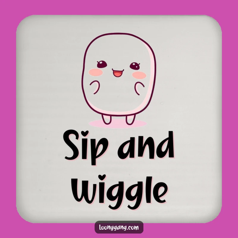 Funny Marshmallow Wiggle Coaster: Protective Jiggly Mat, Quirky Funny Gift