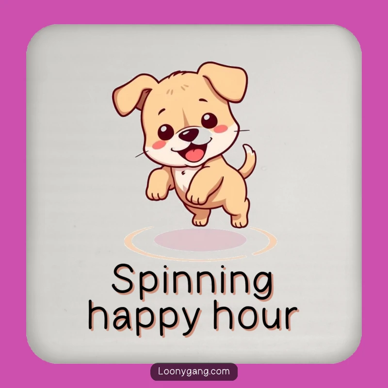 Funny Puppy Coaster Set: Protect Surfaces with Clumsy Dog Art, Funny Gift