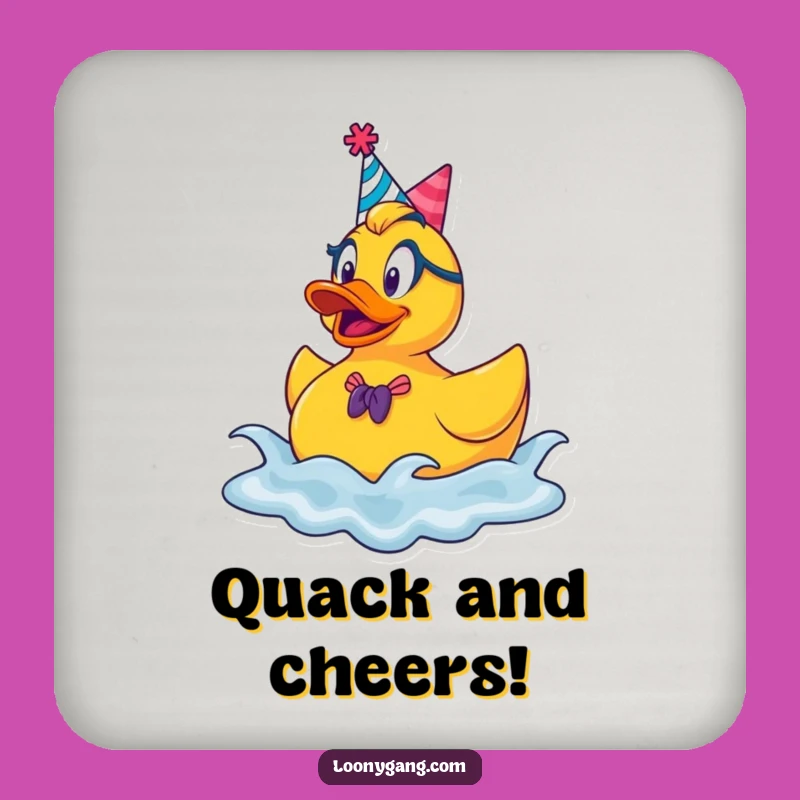 Funny Rubber Ducky Party Coaster Set: Protect Surfaces with Festive Humor and Aquatic Charm