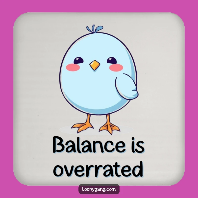 Funny Wobbly Feet Blue Bird Coaster: Protect Surfaces With This Hilarious Drink Accessory