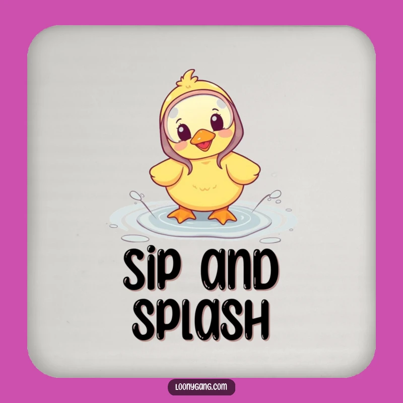 Funny Duckling Drink Coaster: Cheerful Surface Protection, Quirky Cute Gift