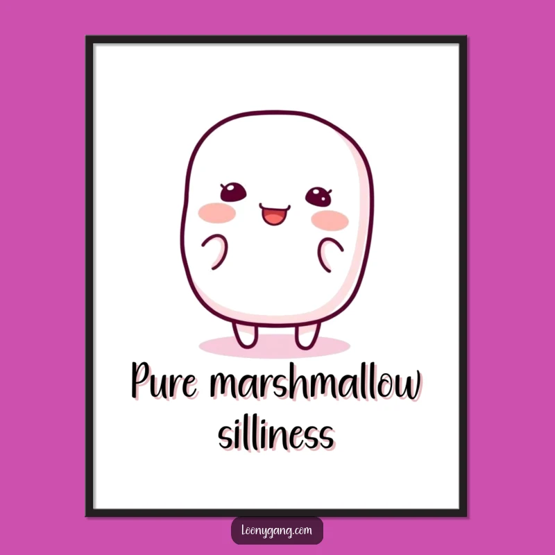 Funny Marshmallow Wiggle Poster: Vibrant Jiggly Art, Fantastic Funny Gift