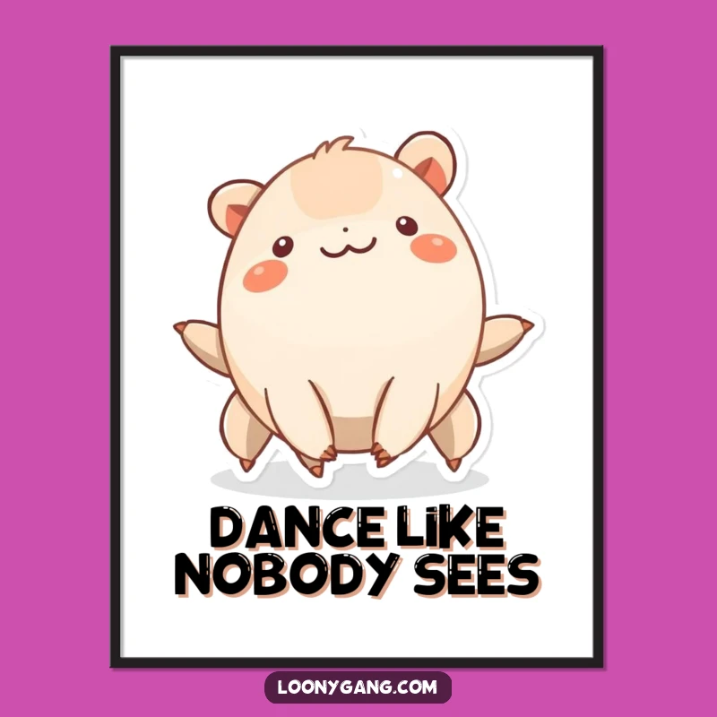 Funny Wiggling Creature Poster - Joyful Wall Art & Amusing Gift