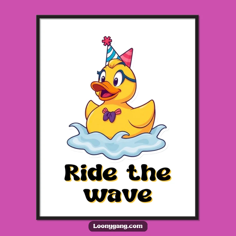 Funny Rubber Ducky Party Poster: Decorate with Hilarious Celebration and Aquatic Fun