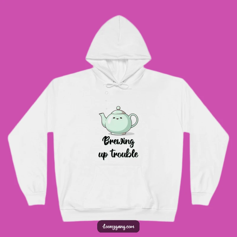 Funny Eccentric Teapot Hoodie: Cozy Whistling Steam Sweatshirt - Warm Gift