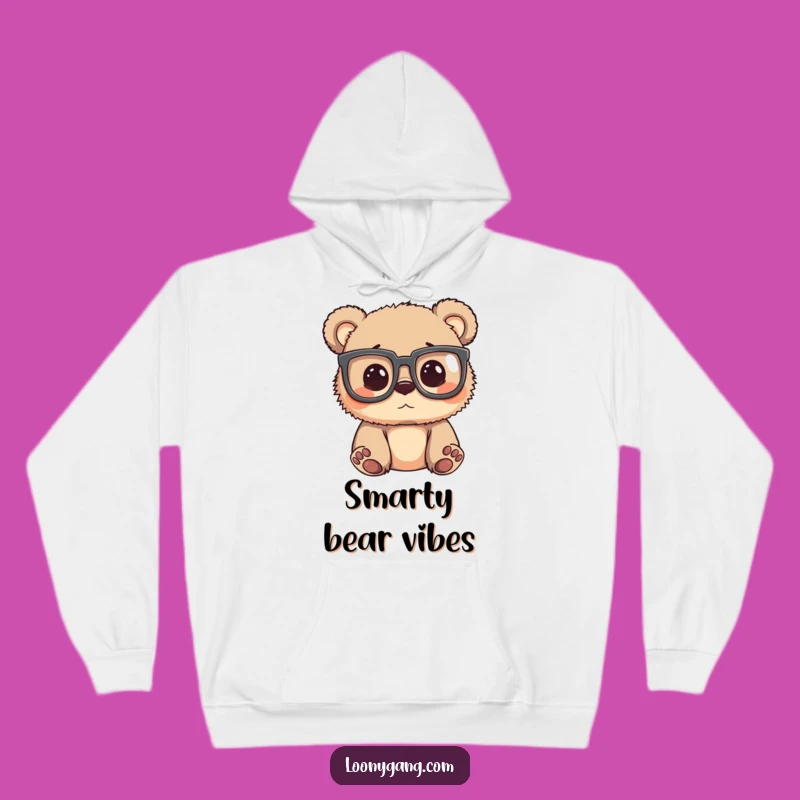 Funny Bear Cub Glasses Hoodie: Cozy Comfort with Silly Charm