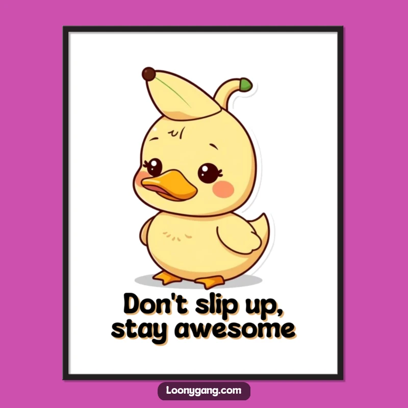 Funny Free Printable Duckling Wall Art: Dorky Cub, Quirky Downloadable Decor