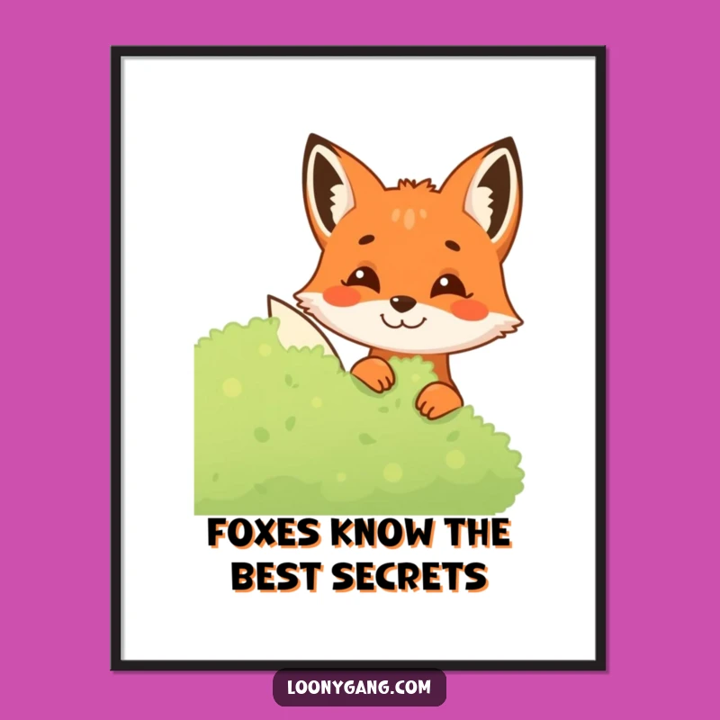 Funny Free Printable Wall Art: Mischievous Fox Grin - Quirky Downloadable Decor