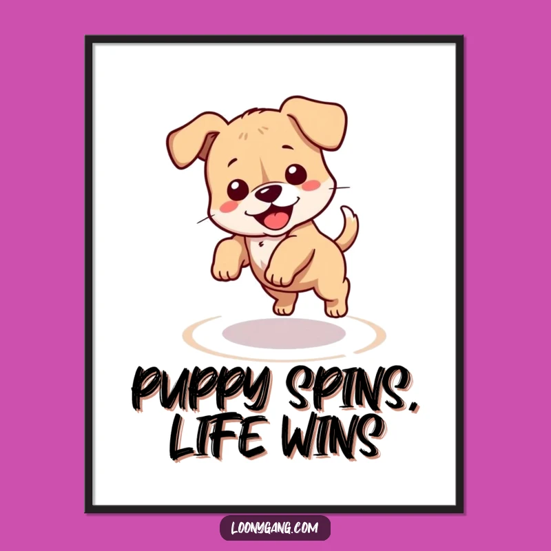 Free Printable Puppy Wall Art: Dizzy Dog, Happy Home! Downloadable Decor