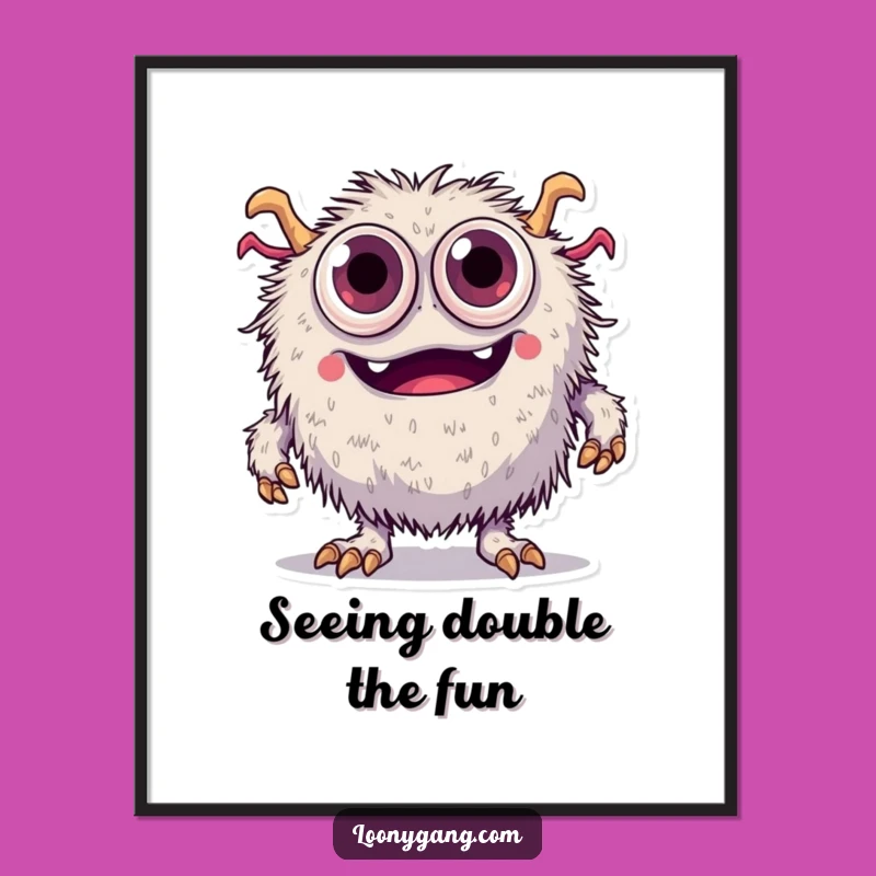Funny Free Printable Wall Art: Clumsy Monster Tripping, Hilarious Downloadable Decor for Quirky Spaces